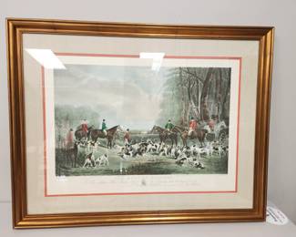 Lot 682 J.W. Snow Newcastle  The Meet at Blagdon English Equestrian Landscape Engraving Art