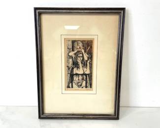 Lot 469 Bob Solomon Signed  Friends  1956 Etching 110 Art Print