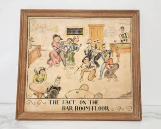 Lot 321 C P Meier  The Face on the Bar Room Floor  Lithograph Art