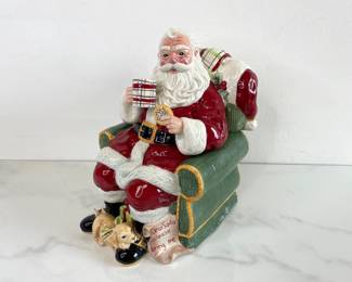 Lot 399 Fitz and Floyd Dear Santa Christmas Cookie Jar