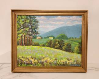 Lot 232 Jim LaCorte Signed Landscape  Oil on Board Art Painting