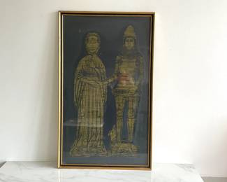 Lot 5033 Vintage Brass Rubbing Art