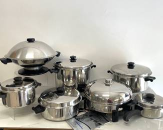 Lot 339 Vintage Saladmaster Stainless Steel Cookware