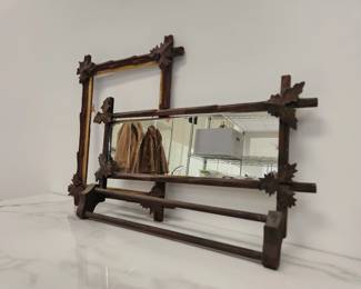 Lot 287 Vintage Adirondack Frames  MirrorTowel Rack