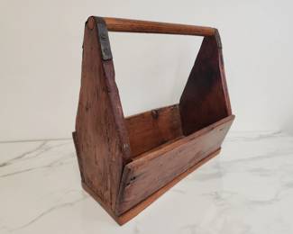 Lot 298 Handmade Vintage Wooden Tool Caddy