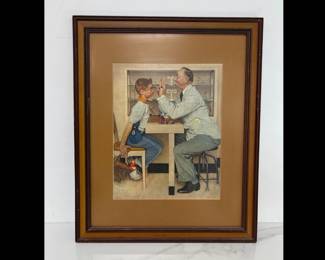 Lot 284 Norman Rockwell The Optometrist Art Print