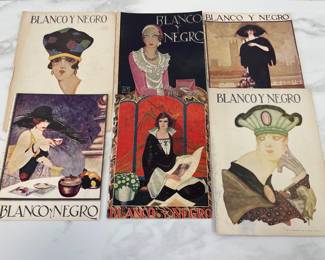 Lot 357 Antique Blanco Y Negro Spanish Magazine Cover Art