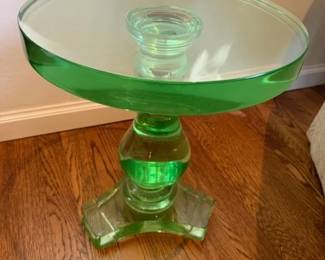 Green Glass Murano Side Table