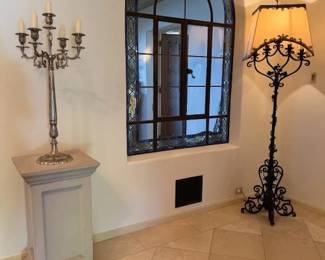 Spanish Revival Iron Floor Lamp, Pr. available