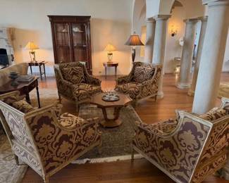 Set of 4 Down Filled Minton-Spidell Club Chairs