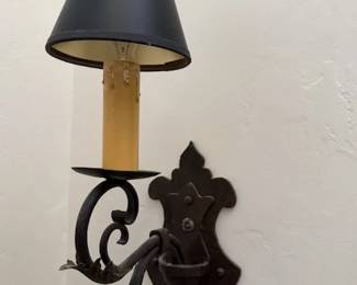 Single Light Iron Sconce (pr. available)