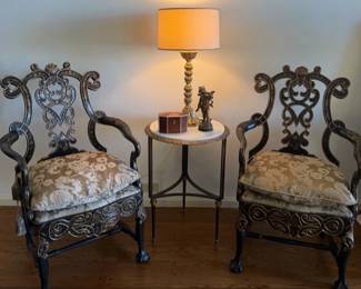 Pr. Charles Pollack Italian Baroque Arm Chairs