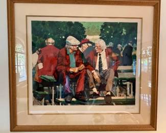 Aldo Luongo Signed Lithograph (The Conversation)