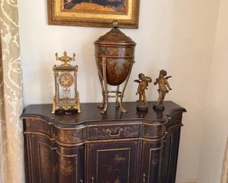 Black and Gilt Chinoiserie Cabinet