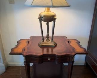 Maitland-Smith Side Table with Pullout Trays