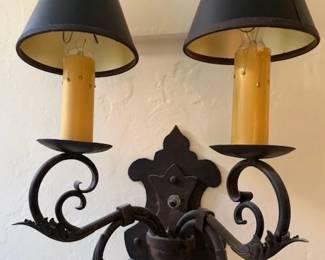 Double Light Iron Sconce (pr. available)