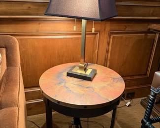 Pr. Copper Top Side Tables