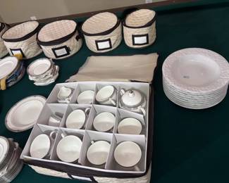 Fine china cups, plates, serving pieces