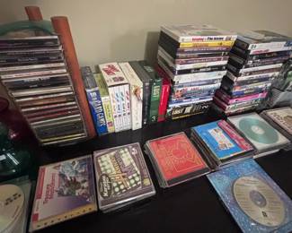 Books, DVDs, and CDs collection