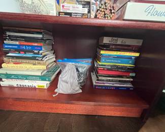 Books and colored pencil collection