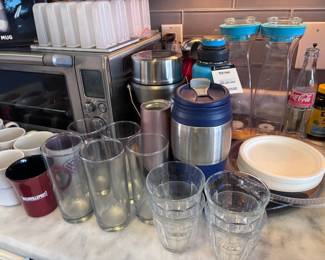 Travel mugs and kitchen items
