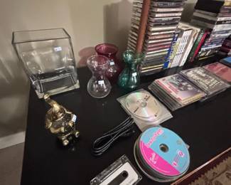 CDs, DVDs, and assorted media