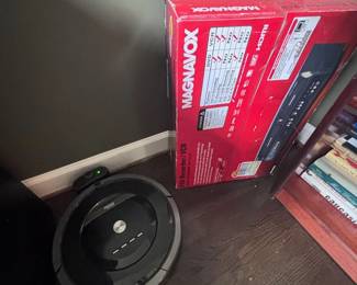 iRobot Roomba, Magnavox DVD/VCR combo in box