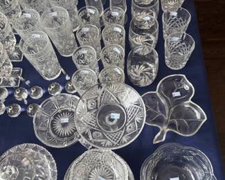 Cut crystal glassware collection