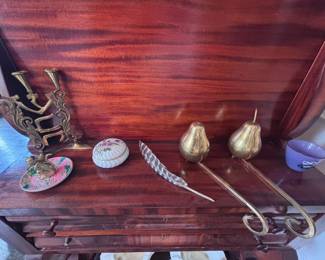 Brass fireplace accessories and bells