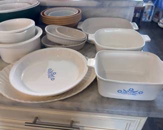 CorningWare blue cornflower baking dishes