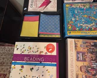 Craft books and beading supplies