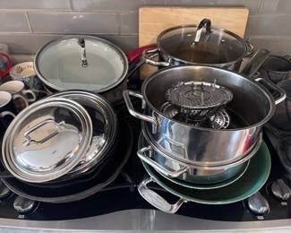 Stainless steel pots and pans set