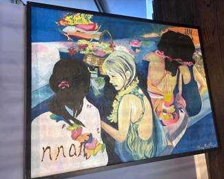 Framed Gauguin Noa Noa colorful figurative art print