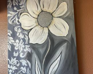White Daisy Canvas Wall Art