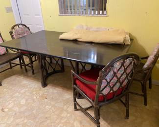Vintage dining table and four chairs