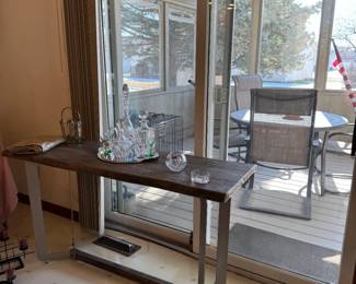 Modern sofa table is 54x19x30”