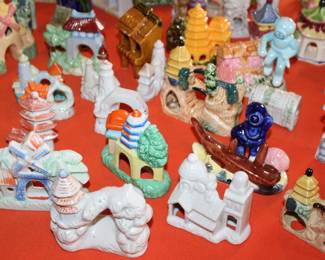 large collection Japan porcelain 1950-60's aquarium decor