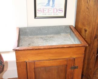 tin-lined dry sink