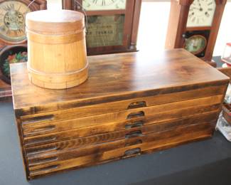 six-drawer watchmakers cabinet. C&E Marshall Co.