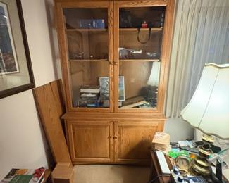 . . . oak display cabinet