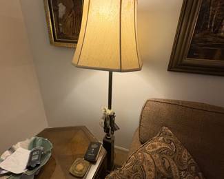 . . . standing lamp and end table