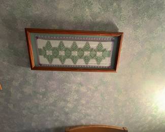 . . . cute framed stitchery