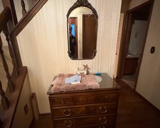 . . . credenza and accent mirror