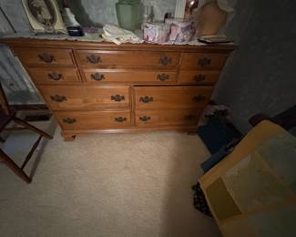. . . 10-drawer oak dresser