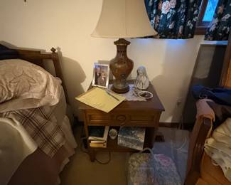. . . ceramic lamp and night stand