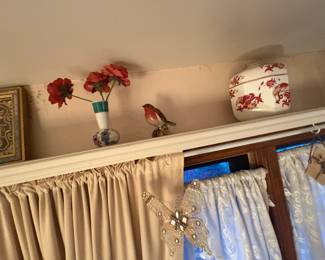 . .. blue bird and urn