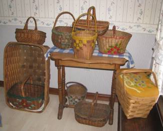 Vintage Hand painted baskets