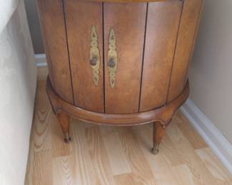 Antique circular end table