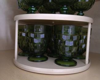 1960s Indiana Glass Co., Whitehall Colony ~ Avocado Green