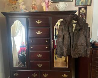Large mirrored armoire